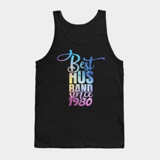 'Best Husband Since 1980' Sweet Wedding Anniversary Gift Tank Top